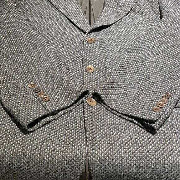 Armani Collezioni Mens Sport Coat Wool Blend Size 46R Textured Pattern‎ Italy - Picture 6 of 16